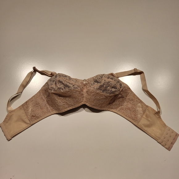 Vintage JEUNIQUE Beauty Style J3180 Beige Soft Cup Bra 32F Wireless - Picture 15 of 15